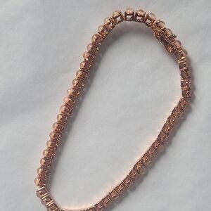 4.25ct Pink Opal Tennis Bracelet 14k GP